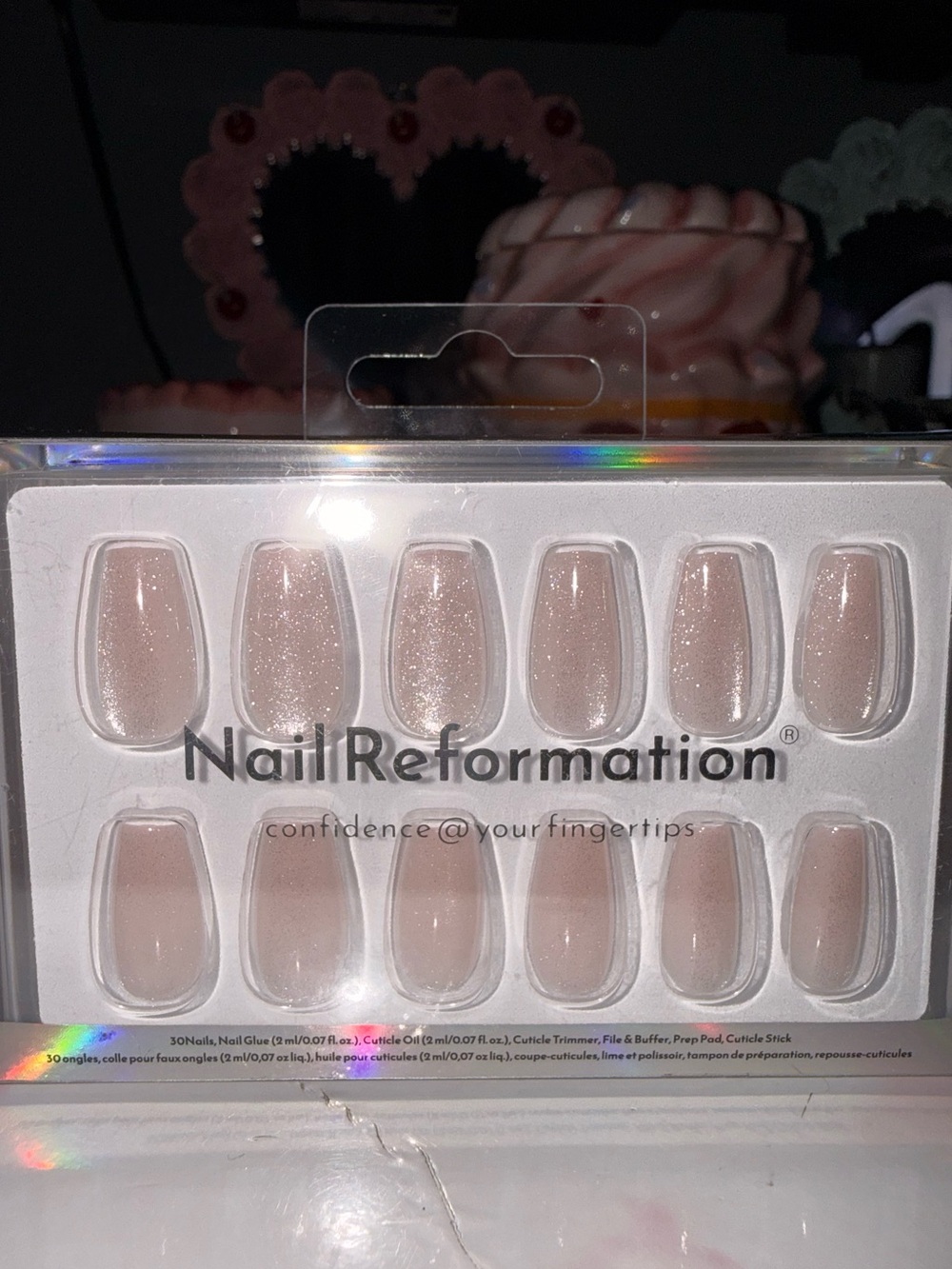 Nail reformation Silver Glimmer Press On Nails